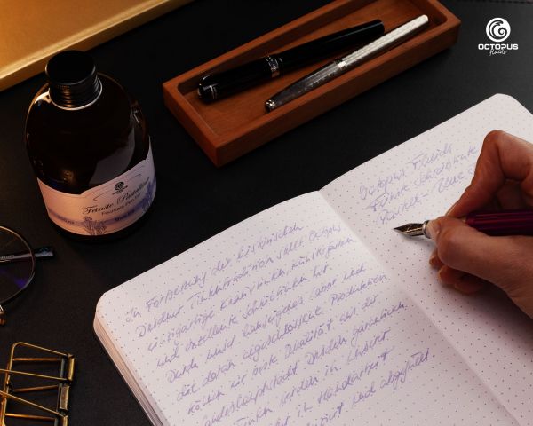 Fountain pen ink pastel "Blue Iris" including converter, Writing ink for fountain pen, 250ml