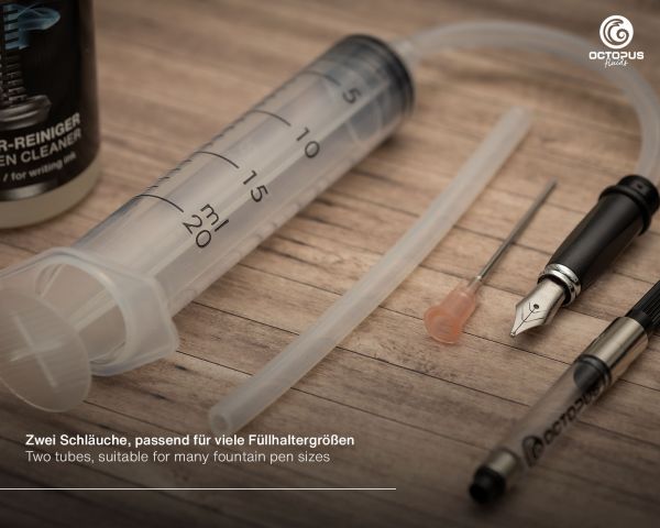 Fountain pen cleaner set for cleaning pens and nibs