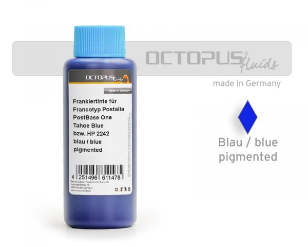 Frankiertinte für Francotyp Postalia PostBase One Tahoe Blue bzw. HP 2242 blau pigmentiert