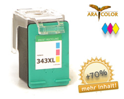 ARA COLOR remanufactured HP 343 XL color cartridge for 560 pages (non OEM)