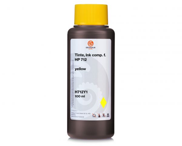 Refill ink compatible for HP 712 yellow