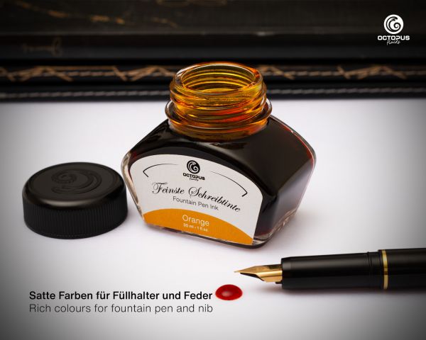 Füllhaltertinte, Schreibtinte für Füllhalter, Füllertinte Orange