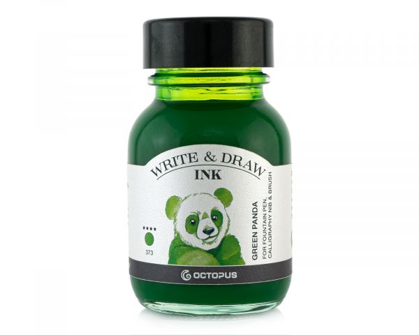 Write and Draw Ink 373 Green Panda, waterproof drawing ink for fountain pens, 50ml