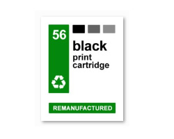 InkJet Labels, Klebeetiketten für HP 56 black, wasserfest