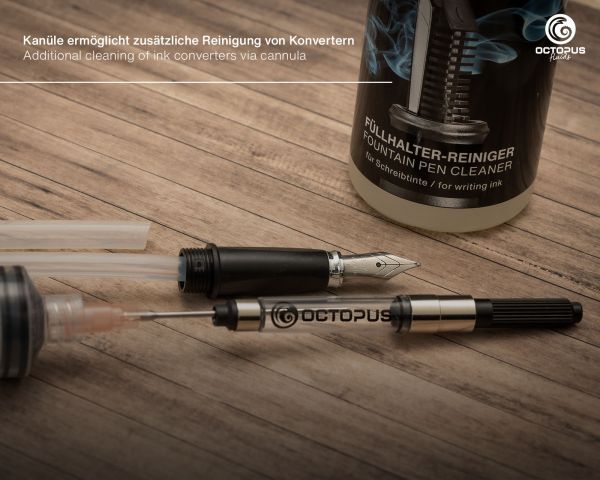 Fountain pen cleaner set for cleaning pens and nibs