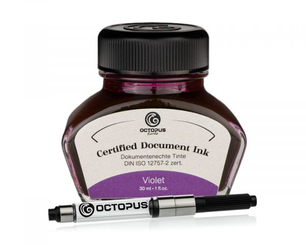 Document-proof Ink Violet, with converter, DIN ISO 12757-2 certified, 30ml
