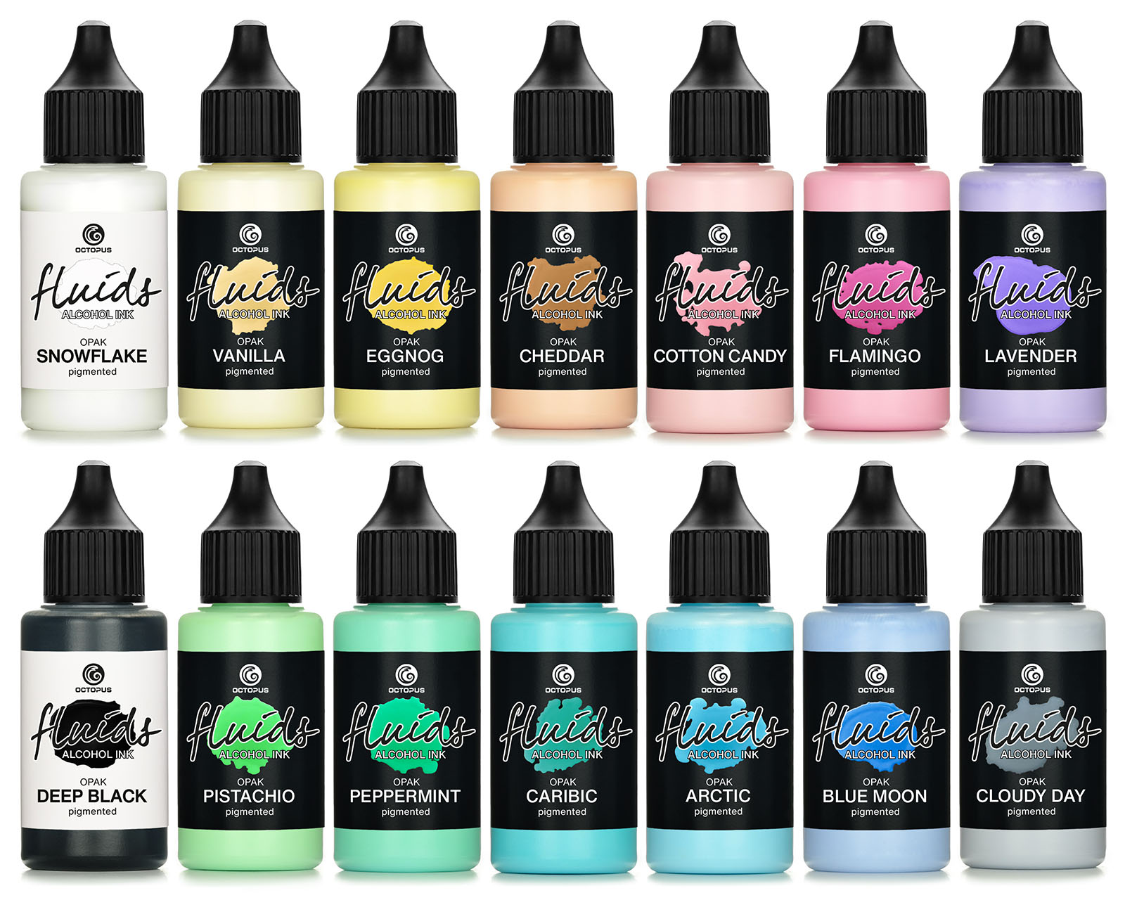 14x 30ml Fluids Alcohol Ink Set vernici coprenti, Inchiostro ad alcohol per Fluid Art e Resin Art 14x 30ml Fluids Alcohol Ink Set vernici coprenti, Inchiostro ad alcohol per Fluid Art e Resin Art