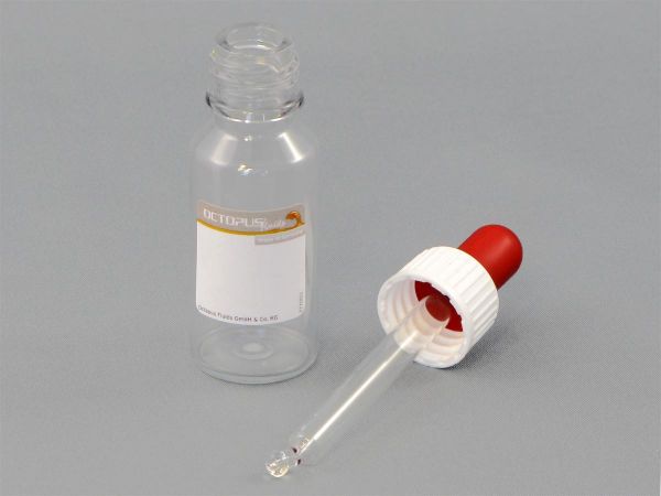 10 x 20 ml PET bottles with glass pipette