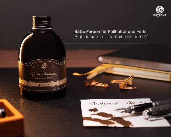 Classic fountain pen ink Sepia Schwarz