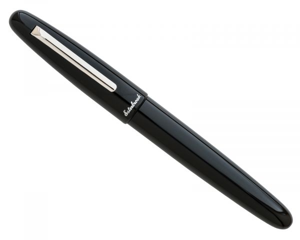 Stilografica Esterbrook Estie Ebony con finiture in palladio, stilografica a cartuccia con 30 ml di inchiostro