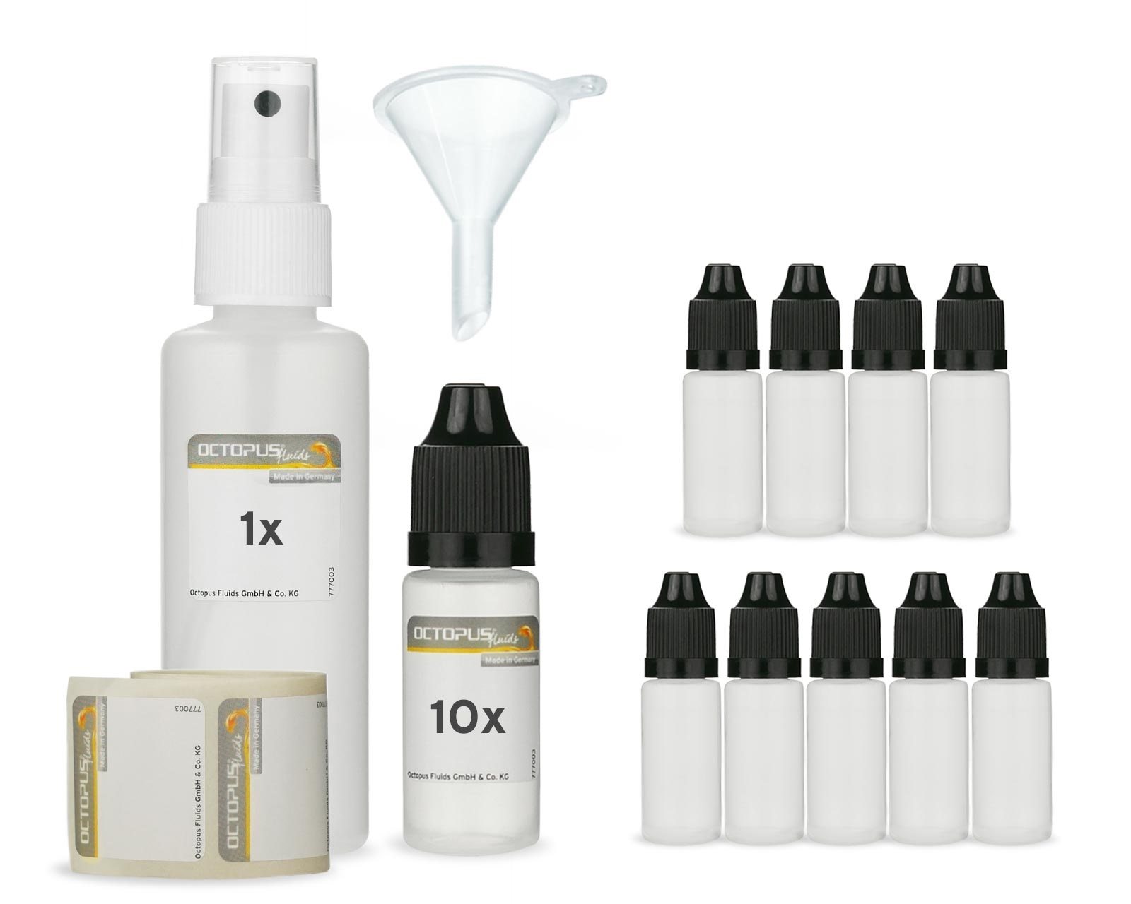Set di bottiglie per inchiostri alcolici, bottiglie di plastica vuote per la verniciatura con inchiostri alcolici, accessori inclusi