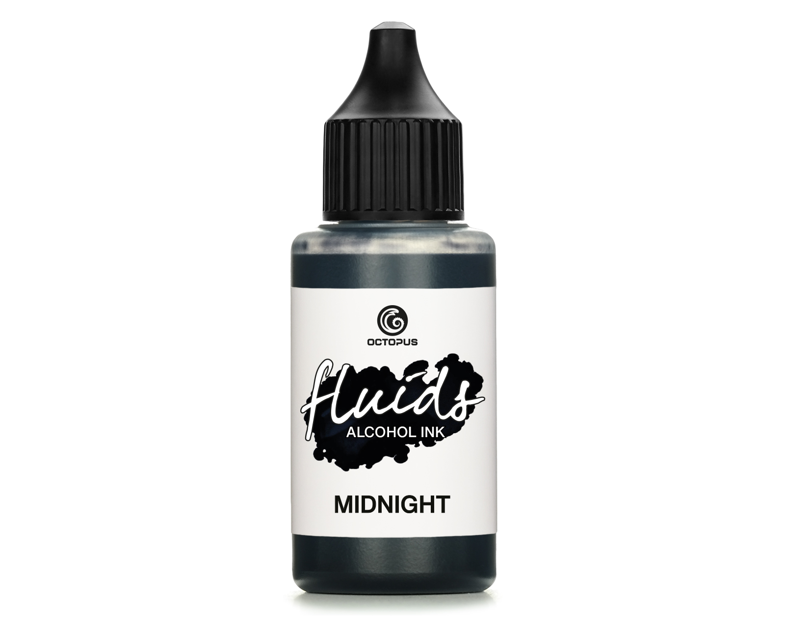 Fluids Alcohol Ink MIDNIGHT, Inchiostro ad alcohol per Fluid Art e Resin Art, nero