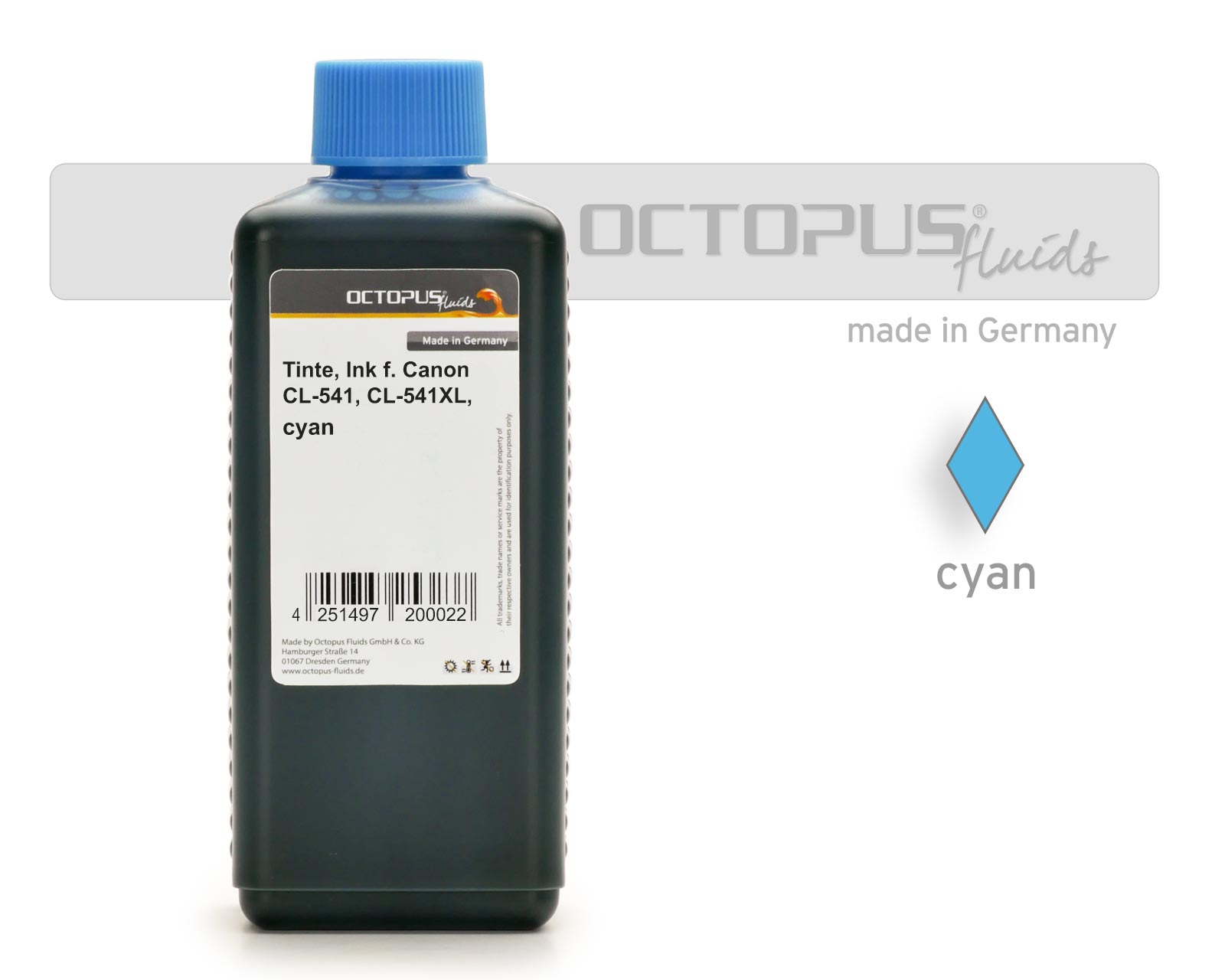 Octopus Ink for Canon CL-541, CL-541XL cyan