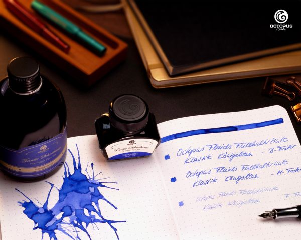 Classic fountain pen ink Königsblau - Royal blue erasable