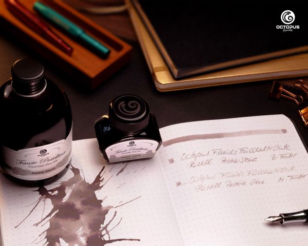 Fountain pen ink pastel grey "Pebble Stone"