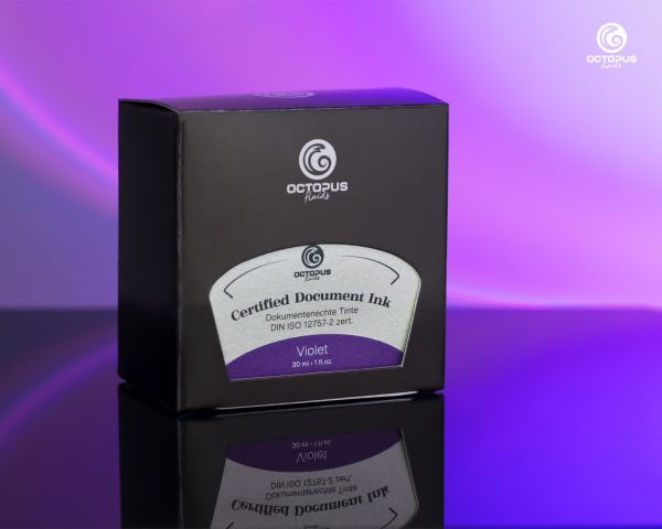 Document-proof Ink Violet, with converter, DIN ISO 12757-2 certified, 30ml