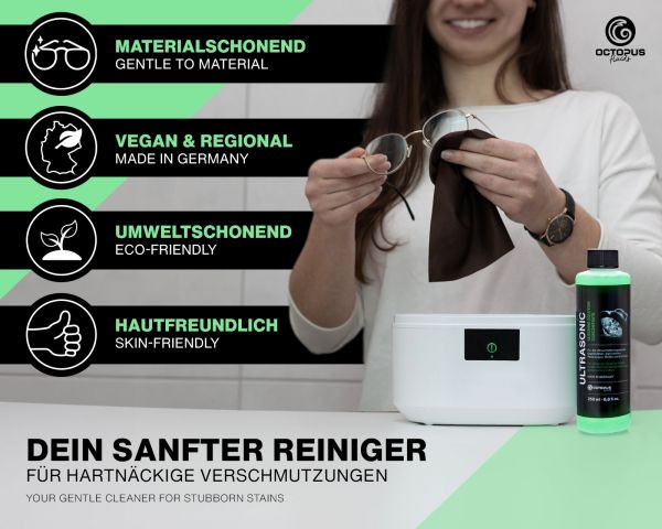Ultraschall Spezialreinigungskonzentrat, Schmuckreiniger, Brillenreiniger