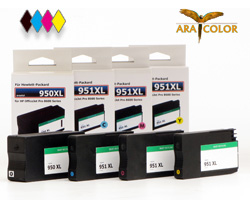 Set of remanufactured ARA COLOR HP 950, 951 cartridges (non OEM)