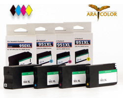 Komplettset ARA COLOR remanufactured Tintenpatronen HP 950, 951 (non OEM)