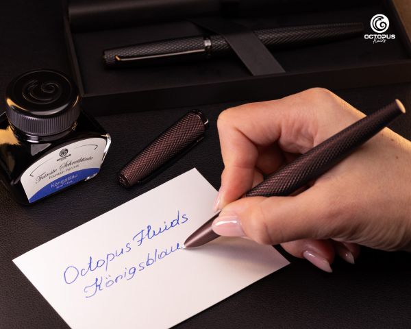 Füllhalter Diplomat Viper braun mit Schreibtinte, Stärke F/M