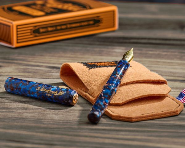Esterbrook Niblet Nouveau Blue Gold Penna Stilografica con 30 ml di Inchiostro Converter