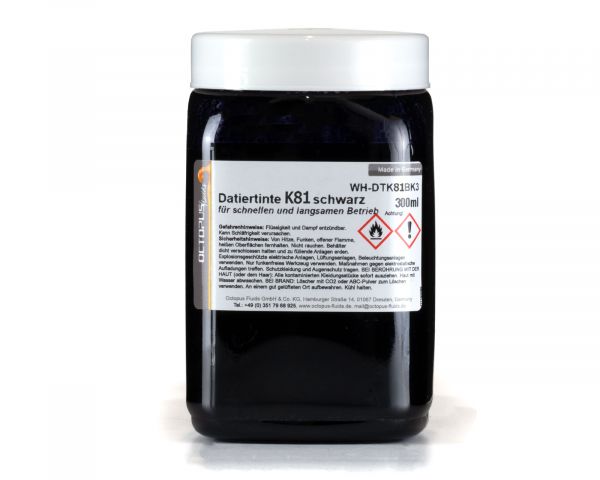 Octopus Datiertinte K81 kompatibel für Krones Abfüllanlagen, schwarz 400 ml
