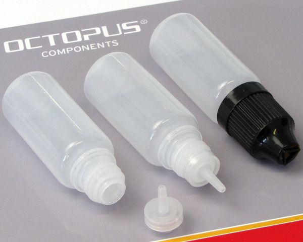 10 x 10 ml dropper bottle with child safety lock and black dropper tip