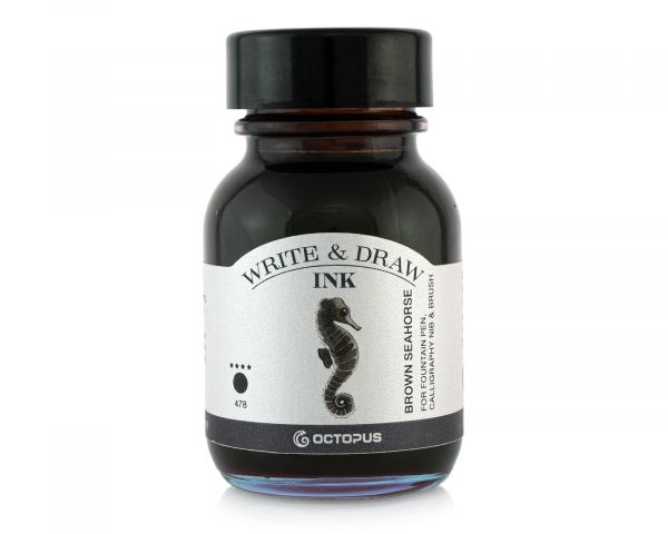 Write and Draw Ink 478 Brown Seahorse, Schreib- und Zeichentusche