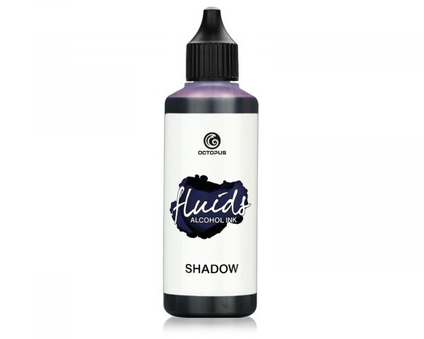 100 ml Octopus Fluids Alcohol Ink SHADOW, Alkoholtinte für Alcohol Ink Art, grau-blau