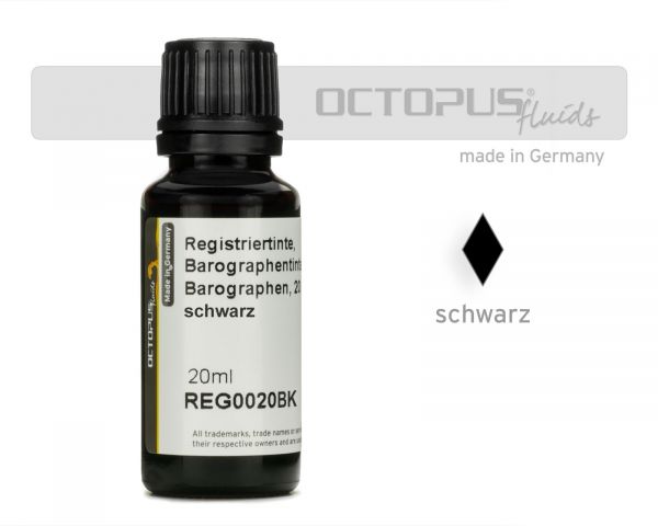 Registriertinte, Barographentinte für Barographen, 20ml schwarz