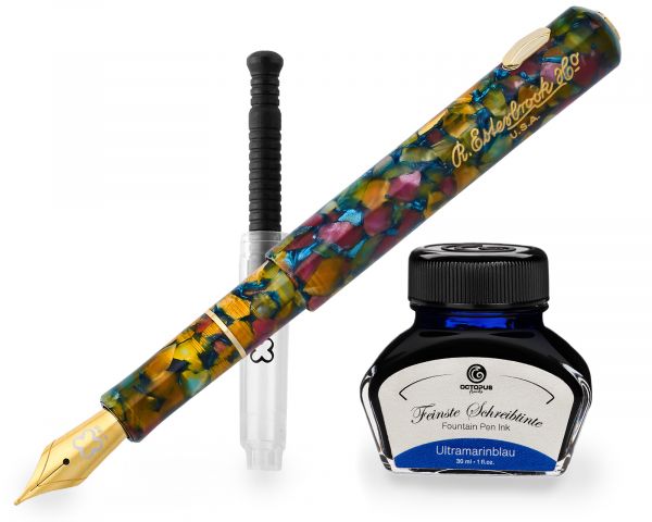 Esterbrook Niblet Botanical Garden Gold Füllhalter mit 30 ml Schreibtinte und Konverter