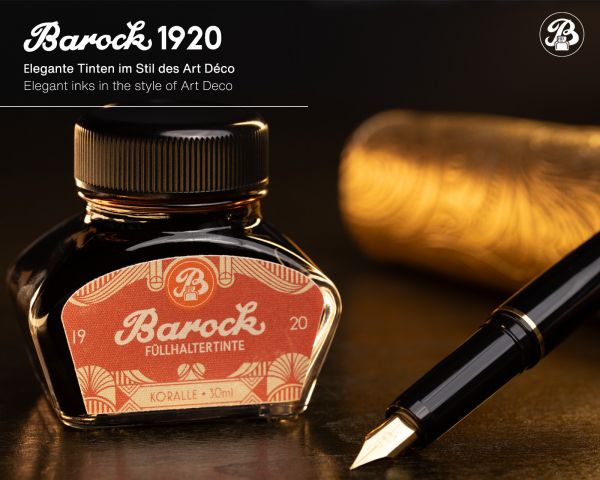 Barock 1920 Schreibtinte, Füllhaltertinte im 30 ml Tintenglas
