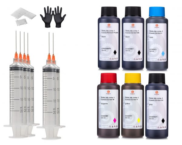 Druckertinten Set kompatibel für Canon PGI-530 und CLI-531