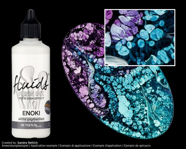 3 x 100 ml Octopus Fluids Resin Ink Set Weiß, Alcohol Ink für Resin Art