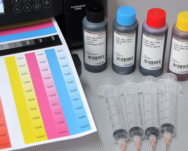 Befüllbare Fill In Patronen für Epson 502 mit Autoresetchip und Druckertinte