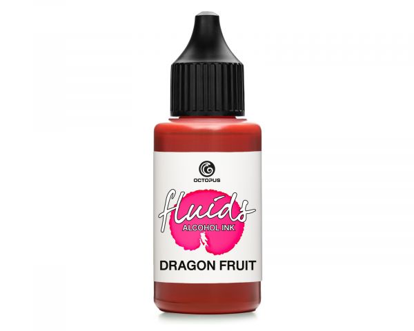 Octopus Fluids Alcohol Ink Dragon Fruit, Inchiostro ad alcohol per Fluid Art, argilla polimerica e Resin Art, rosso