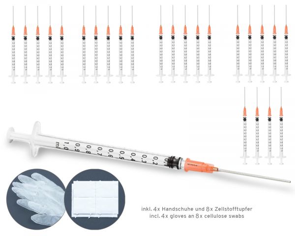 25 Refill syringes 1ml with blunt needle