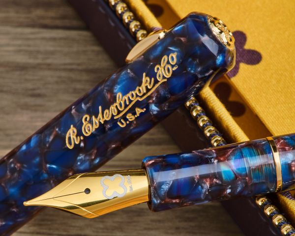 Esterbrook Niblet Nouveau Blue Gold Penna Stilografica con 30 ml di Inchiostro Converter