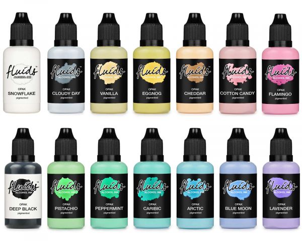 Octopus Fluids Alcohol Ink OPAK BLUE MOON, Alkoholtinte für Fluid Art und Resin, blau