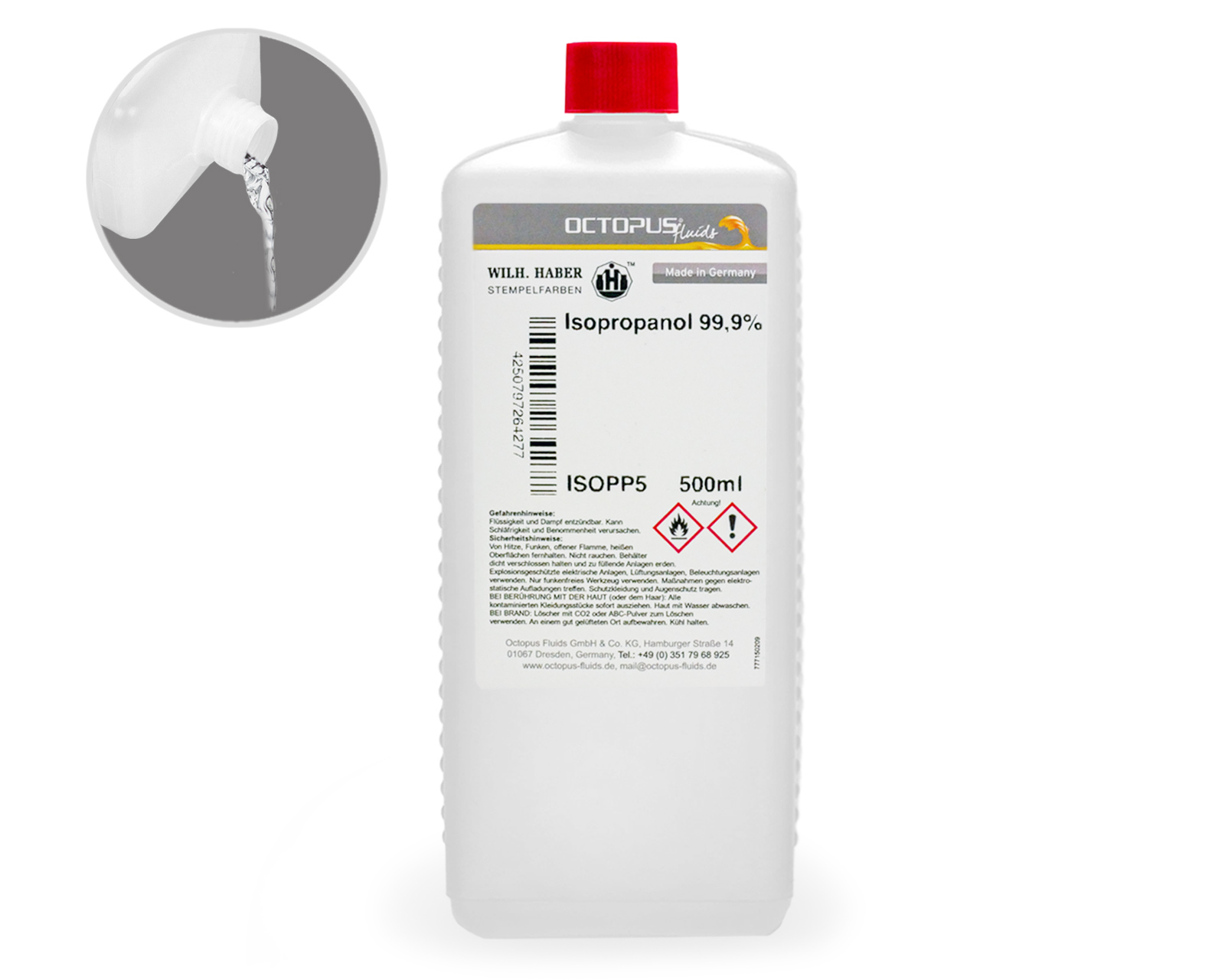 Isopropyl alcohol 99.9%, for cleaning, degreasing Isopropyl alcohol 99.9%, for cleaning, degreasing