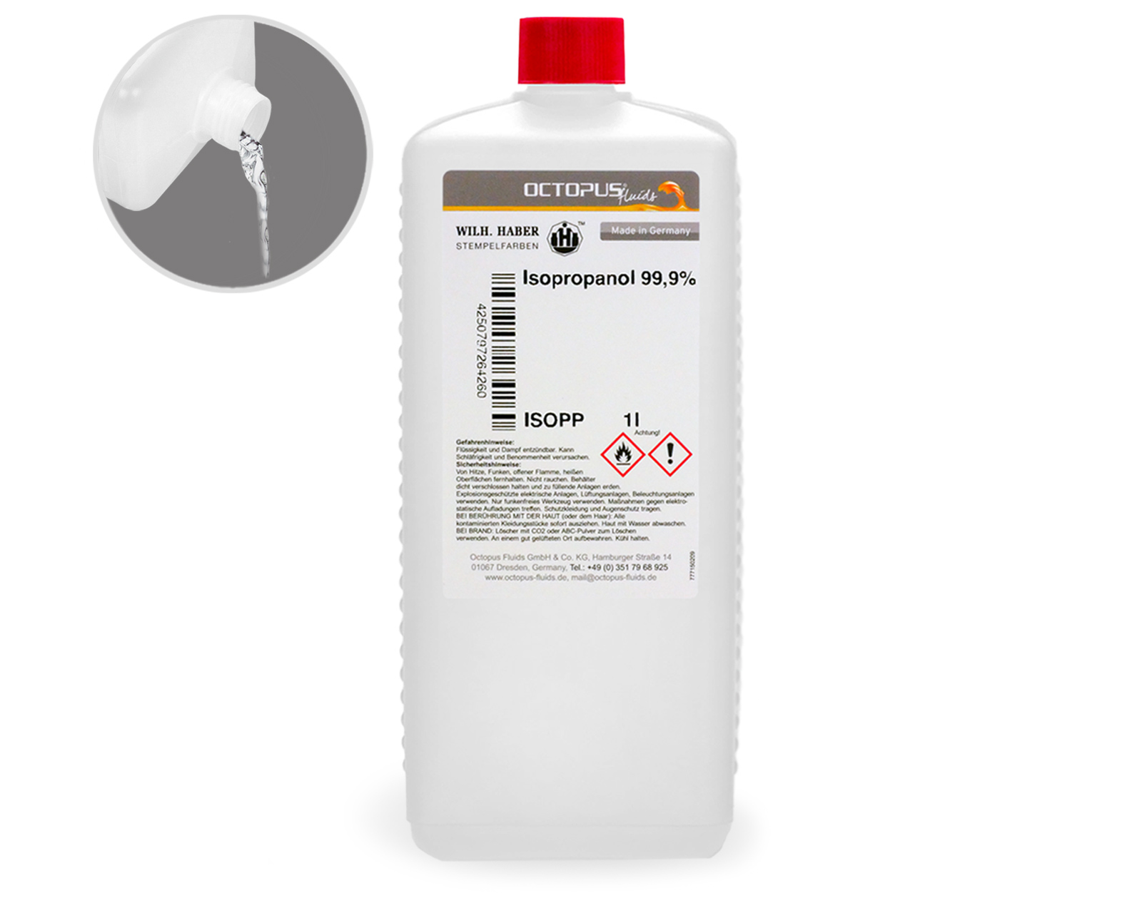 Isopropanol 99,9%, Isopropylalkohol zum gründlichen Reinigen, Entfetten und Entfärben Isopropanol 99,9%, Isopropylalkohol zum gründlichen Reinigen, Entfetten und Entfärben