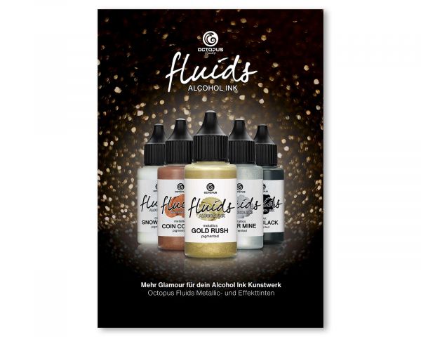 Poster A1 "Octopus Fluids Alcohol Ink" auf 135g/m² Bilderdruckpapier