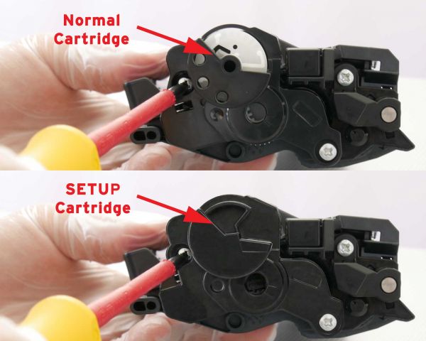 Toner, Chip, plug seal and reset lever compatible with Brother TN-2410