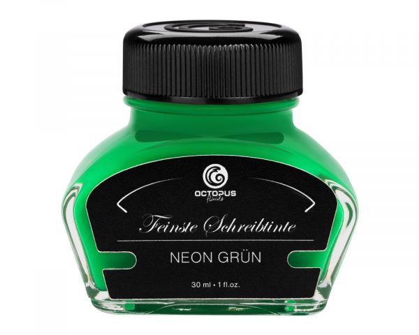 Highlighter ink for fountain pens, fluorescent neon green, 30 ml