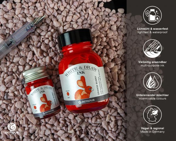 Write and Draw Ink 549 Orange Bunny, Schreib- und Zeichentusche