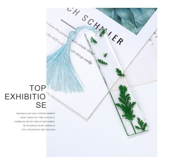 Silikonform, Gießform für Epoxidharz bzw. Resin zur Anfertigung von Lesezeichen, 3 Stück