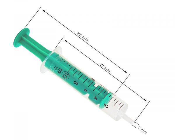 10 Refill syringes 10ml with blunt needle, 4x vinyl gloves and 8x cellulose swabs for Liquids flavors Hobby and DIY and Office