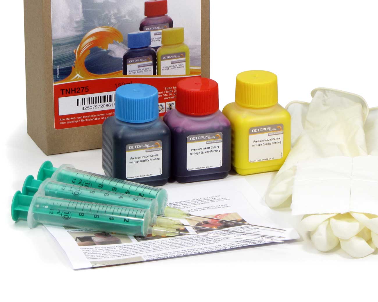 Kit di ricarica inkjet per Canon CLI-521, Canon CLI-526 colorato Kit di ricarica inkjet per Canon CLI-521, Canon CLI-526 colorato