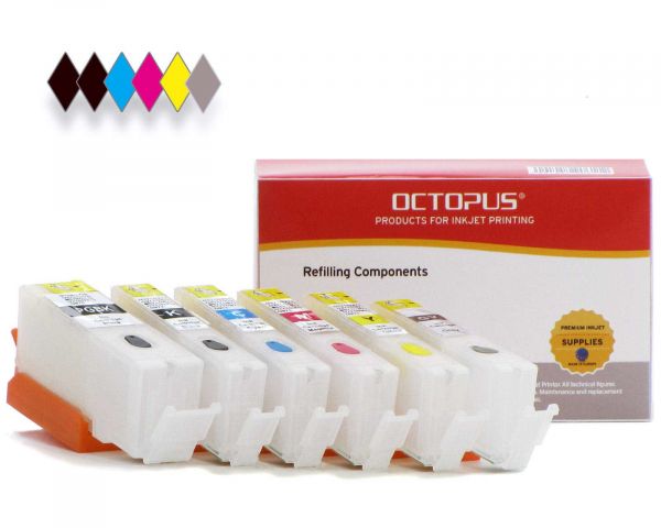 Befüllbare Fill In Patronen für Canon PGI-530, CLI-531 mit Permanentchip