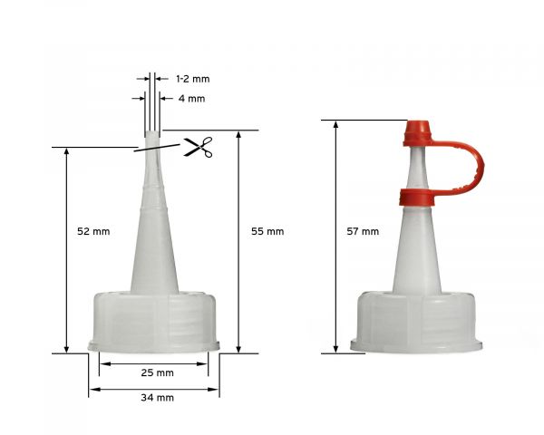 5 x 500 ml LDPE plastic bottles with dropper cap